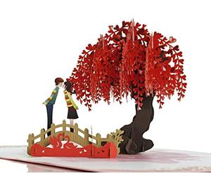 Couple Kiss 3D Pop Up Card.Romantic and Delightful surprise card for Her, Girlfriend, Wife,Him, Boyfriend,Husband. Perfect for Valentine’s Day, Birthday’s,Thank you 15cmx20cm