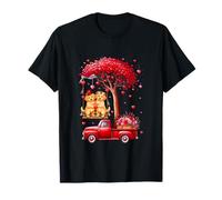 Couple Labrador Retrievers Valentine Hearts Pickup Truck T-Shirt