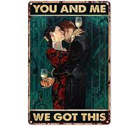 Couple Listening To Music And Drinking Metal Sign Vintage Music Room Decor You And Me We Got This Tin Poster Home Club Office Bar Wall Decoration Plaque 12x16 Inches