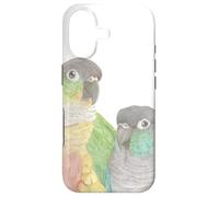 couple lover Green cheeked conure parrot watercolor painting Case for iPhone 17