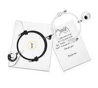 Couple Magnetic Bracelets with Heart Attraction Bell Astronaut Mutual Bracelets Couple Gifts for Boyfriend Girlfriend His Hers Women Men Lover Him Her Friendship (Astronaut Black White)