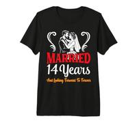 Couple Married 14 Years Looking Forward to Forever Wedding Premium T-Shirt