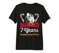 Couple Married 7 Years Looking Forward to Forever Wedding Premium T-Shirt
