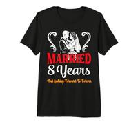 Couple Married 8 Years Looking Forward to Forever Wedding Premium T-Shirt