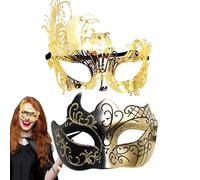 Couple Masquerade Masque Set,2X Masquerade Blindfold Face Covers | Glittering Masquerade Masques Set, Cosplay Accessories for Halloween Carnival