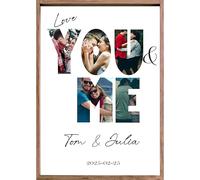 Couple Memories Artwork, Personalized Photo Print, Custom Romantic Wall Art, Valentine's Day Gift for Husband or Wife, Anniversary, A1, A2, A3, A4 Sizes, Custom Print Decoration UK