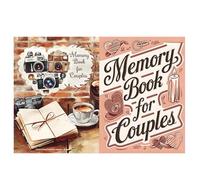 Couple Memory Album - Romantic Scrapbook Journal with Stickers, Partner Remembrance Gift | 58 Page Notebook for DIY - Travel, Retirement, Special Occasions, Book fo