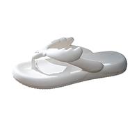 Couple Men's Little Deer Horn Slippers Fashion Outwardly Wearing Slippers Casual Beach Sandals for Indoor & Outdoor Holiday Summer Vocation (White, 8.5)