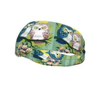 Couple Owl Perch Tree Printed sweat-wicking sports headband for men and women, perfect for running, basketball, yoga, and hiking.