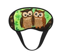 Couple Owl Perching Tree Prints Sleep Mask Soft Comfortable Eye Mask with Adjustable Strapblackout Eye Sleep Shade Cover for Women Girls Men Travel Yoga Nap Shift Work