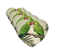 Couple Parrots Olive Car Air Freshener Cards Set of 4 Pieces Long Lasting Hanging Scented Cards for Bedroom Wardrobe Car Aromatherapy Tablets for Men Women Rearview Mirror Pendant