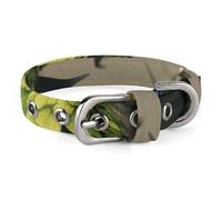 Couple Parrots Olive Dog Collar Adjustable Soft and Comfortable Puppy Collars with Metal Buckle Pet Collar for Small Medium Pet