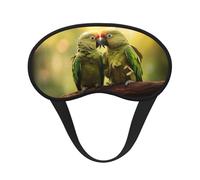 Couple Parrots Olive Print Comfort Eye Mask for Sleeping Light Blocking Nap for Travel Yoga Camping Night Rest
