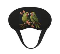 Couple Parrots Olive Print Comfort Eye Mask for Sleeping Light Blocking Nap for Travel Yoga Camping Night Rest