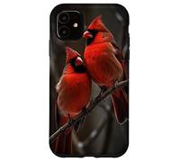 Couple Red Cardinals Birds Winters Season Case for iPhone 11