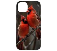 Couple Red Cardinals Birds Winters Season Case for iPhone 14 Plus