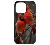 Couple Red Cardinals Birds Winters Season Case for iPhone 14 Pro Max