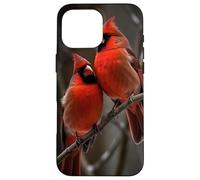 Couple Red Cardinals Birds Winters Season Case for iPhone 16 Pro Max