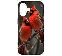 Couple Red Cardinals Birds Winters Season Case for iPhone 17