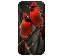 Couple Red Cardinals Birds Winters Season Case for iPhone SE (2020) / 7/8