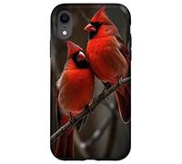 Couple Red Cardinals Birds Winters Season Case for iPhone XR