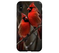 Couple Red Cardinals Birds Winters Season Case for iPhone XS Max