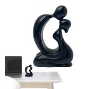 Couple Sculpture | Resin Couple Statue Decorative Figurine | Handcrafted Ornament Abstract Decorations for Birthday Wedding Engagement Marriage Bridal Family Room Bedroom Table