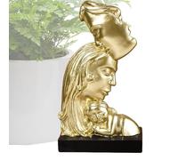 Couple Sculpture | Resin Romantic Kiss Sculpture | Collectible Figures For Home Offices Shelf, This Timeless Love Symbol Enriches The Integration Of Romantic Life All
