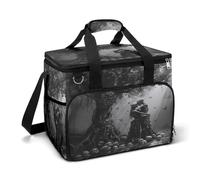 Couple Skeletons on The Tree Evil Skull Lovers Horror Large Lunch Bag Soft Cooler Bag Insulated Thermal Bag Reusable Grocery Bags for Office Picnic Beach