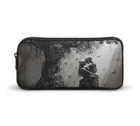 Couple Skeletons on The Tree Evil Skull Lovers Horror Large Pencil Case Big Capacity Pencil Pouch Pen Bag Marker Pen Case for Women Men