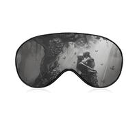 Couple Skeletons on The Tree Evil Skull Lovers Horror Sleep Mask Soft Blackout Eye Mask Eye Shade Cover with Adjustable Strap for Men Women