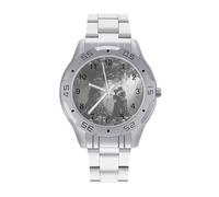 Couple Skeletons on The Tree Evil Skull Lovers Horror Watch Simple Wrist Watch Stainless Steel Band Analog Quartz Watches for Women Men