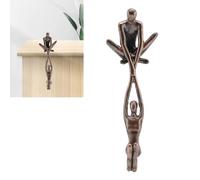 Couple Statue, Lover Sculpture Ornament Affectionate Couple Resin Sculpture Passionate Love Statue Romantic Metal Ornament Figurine Home & Office Decoration, 19.3 X 6.3cm
