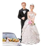 Couple Statue - Small Modern Figurine for Bride and Groom - Desk Ornament, Resin Couples Decoration, Collectible Figurine for Bedroom