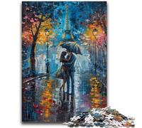 Couple Under The Eiffel Tower 1000 Piece Jigsaw Puzzles for Teenagers Gifts,Pattern Assembly Fun at Home Activities,Birthday Present,Travel Gifts (38x26cm)