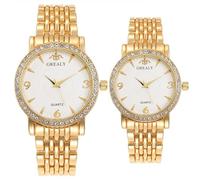 Couple Watches Simple Fashion Suits Men Women Romantic Set Stainless Steel Band Diamond Watches, men-a