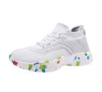 Couple Women's Spring and Summer Non Walking Fashion Light Shoes Sports Casual Shoes lip On Sports Shoes Ladies (White, 3.5)