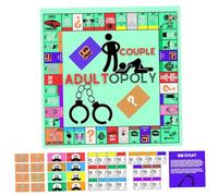 Couples Adult Monopoly Game, Couple Games For Date Paper Funny Adult Couples Night Board Games with Dares 2 Player Dating Bonding Couples Card Game for Night Clubs
