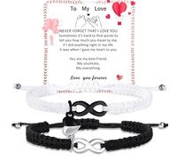Couples Bracelets Matching Bracelets Adjustable Rope Infinity Bracelets for Couples Bracelet Christmas Anniversary Valentines Gifts for Him HerBoyfriend Girlfriend Lovers Husband Wife (To My Love)