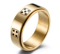 Couples Can Rotate Titanium Steel Rings, Nordic Can Rotate Stainless Steel Rings