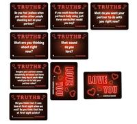 Couples Cards Games for Deep Connection, 50 Truth or Dare Card Games for Couples Conversation Starter Questions Card Game, Relationship Intimacy Game for Date Nights Anniversary Valentines Gift(Black)