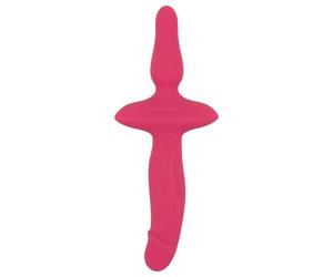 Couples Choice - 2in1 Vibrator & Anal Plug (Pink)