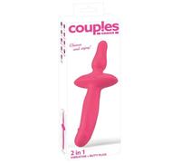 Couples Choice 2in1 Vibrator + Butt Plug Pink 26 cm