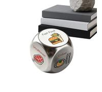 Couples Food Dice Metal 6-Side Office Dinner What to Eat Decider | Date Night Food Dice for Women Men Spouses Families Friends Roommates Dating Gatherings Events Home Travel Office