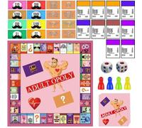 Couples Games for Adults, Adultopoly Board Game, Couples Game Cards Board Game Props, Couples Adult Monopol Board Games, Date Night Ideas,Couples Date Night Games Pink