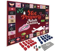 Couples Games for Adults, Date Night Board Games, Hot Property Trading Game Relationship Conversation Dirty Activities, Adultopoly Romantic Party Game for Boyfriend Girlfriend Him Her Husband Wife
