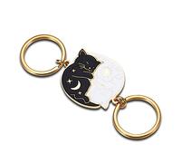 Couples Gifts Cute Keychain for Boyfriend Girlfriend Best Friend Christmas Valentines Day Matching Couple Stuff for Wife Husband Him Her Cat Lover Fiancée Anniversary Birthday Wedding Present
