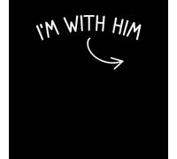 Couples I'm With Him Left Pointer Men's T-Shirt - Black - XXL - Black