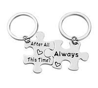 Couples Keyring Gifts for Boyfriend Girlfriend Couples Puzzle Keychain After All This Time Always Keyring Frienship Gifts BFF Keyring Wedding Valentine's Gift Birthday Christmas Gifts for Him Her