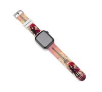 Couples Kiss in Paris Eiffel Tower Watch Band Compatible with Apple Watch Silicone Watch Straps Replacement Straps